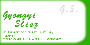 gyongyi slisz business card